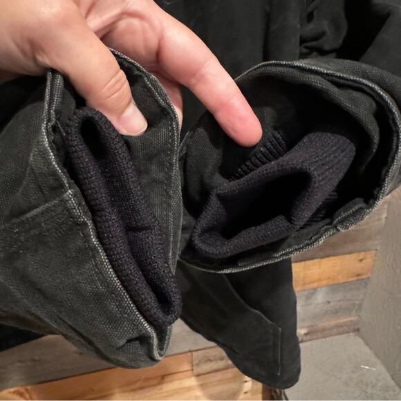 Carhartt Men's Sherpa-Lined Field Jacket Loose Fit Washed Duck Black Size 2XT - Picture 6 of 13